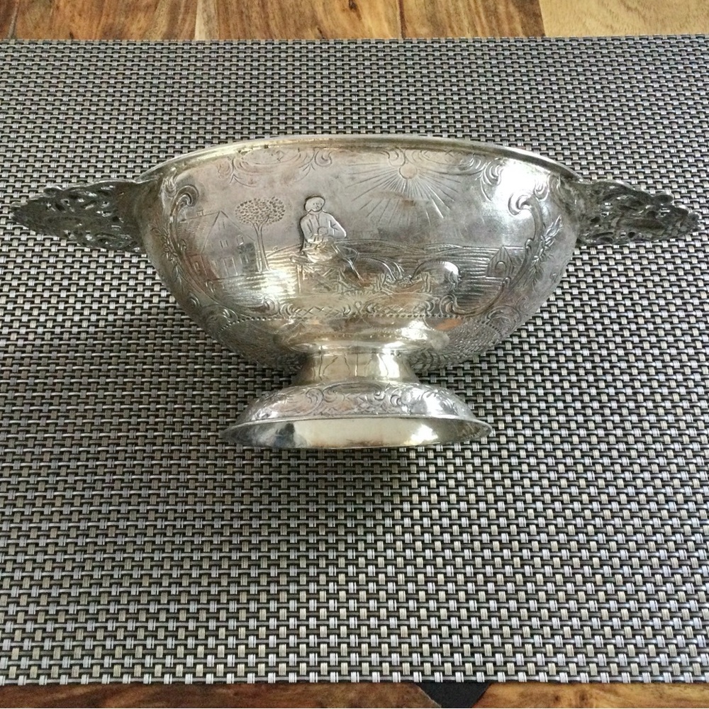 Antique Dutch Silver Brandy Bowl with Gold Gilt Interior - Johannes Feddema